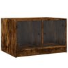 vidaXL Couchtisch mit Glast&uuml;ren R&auml;uchereiche 68x50x42 cm