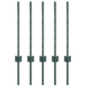 vidaXL Eingebetteter Zaunpfosten 5 Stk. Gr&uuml;n 100 cm