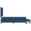 vidaXL Boxspringbett mit Matratze mit Kopfteil Blau 100 x 200 cm Stoff