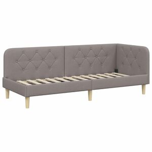 vidaXL Eckbettgestell Taupe 80 x 200 cm Stoff