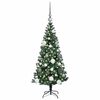 vidaXL K&uuml;nstlicher vorbeleuchteter Weihnachtsbaum Gr&uuml;n 120 cm