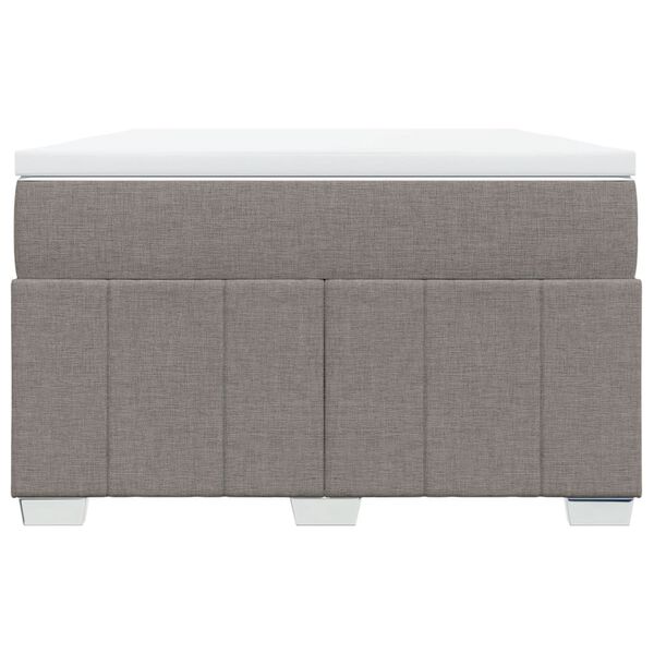 vidaXL Boxspringbett mit Matratze Taupe 120x190 cm Stoff