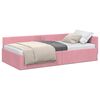 vidaXL Eckbettgestell mit Kopfteil Rosa 90 cm x 190 cm Samt
