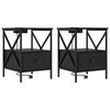 vidaXL Nachttisch 2 Stk. Schwarz Eichen-Optik 41,5 x 40,5 x 55 cm