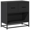 vidaXL Nachttisch Schwarz 60x31x60 cm Holzwerkstoff und Metall