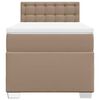 vidaXL Boxspringbett mit Matratze Cappuccino-Braun 90x200cm Kunstleder