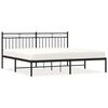vidaXL Bettgestell mit Kopfteil Metall Schwarz 183x213 cm