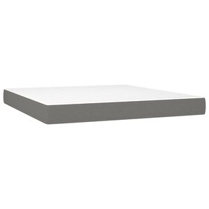 vidaXL Taschenfederkernmatratze Mittel Dunkelgrau 152x203x20 cm Stoff