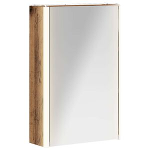 vidaXL Badezimmerspiegelschrank Altholz 33 x 11,5 x 50 cm
