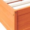 vidaXL Massivholzbett mit Regal ohne Matratze Wachsbraun 100x200 cm