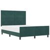 vidaXL Boxspringbett mit Kopfteil Dunkelgr&uuml;n 160 x 200 cm Samt