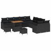 vidaXL Garten-Sofa-Set 13 stk. Schwarz Poly-Rattan