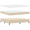 vidaXL Boxspringbett mit Matratze Creme 200 x 200 cm Stoff