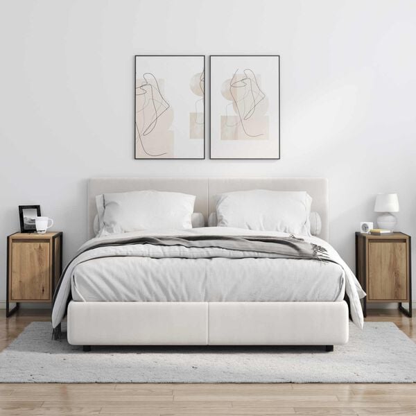 vidaXL Nachttisch Kunsthandwerk Eiche 39,5 x 30 x 50 cm Holzwerkstoff