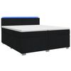 vidaXL Boxspringbett mit Matratze Schwarz 200 x 200 cm Stoff