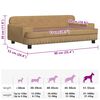 vidaXL Hundebett Braun 90x53x30 cm Samt