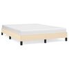 vidaXL Bettgestell ohne Matratze Creme 140x200 cm Stoff