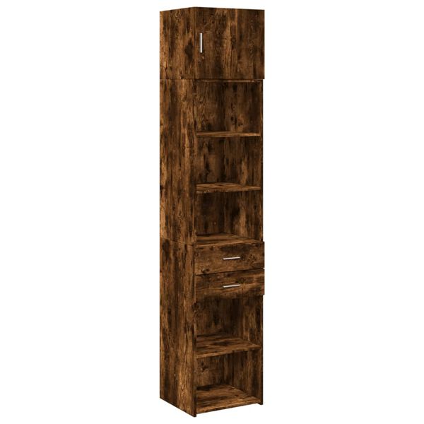 vidaXL Hochschrank Schmal R&auml;uchereiche 45x42,5x225 cm Holzwerkstoff