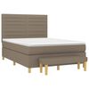 vidaXL Boxspringbett mit Matratze Taupe 140x190 cm Stoff