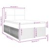 vidaXL Boxspringbett mit Matratze Dunkelblau 140x190 cm Samt