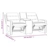 vidaXL 2-Sitzer Massagesessel mit Getränkehalter Creme