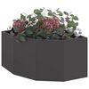 vidaXL Eckpflanzer Schwarz 60 x 60 x 35 cm Stahl
