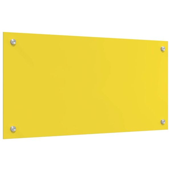vidaXL K&uuml;chenr&uuml;ckwand Gelb 80 x 40 x 0,6 cm Geh&auml;rtetes Glas