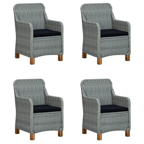 vidaXL 5-tlg. Garten-Essgruppe Hellgrau