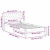 vidaXL Bettgestell Braun und hellgrau 90 x 190 cm Massivholz Kiefer