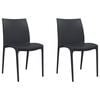 vidaXL Gartenst&uuml;hle 2 Stk. Anthrazit 50x46x80 cm Polypropylen