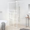 vidaXL Duschwand f&uuml;r Walk-In Dusche 115x195 cm ESG-Glas Wei&szlig;