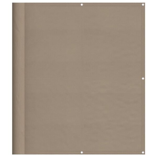 vidaXL Balkon-Sichtschutz Taupe 120x800 cm 100 % Polyester-Oxford
