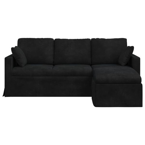 vidaXL Sofa Schwarz Gesamtabmessungen: 198 x 134 x 80 cm (B x T x H)