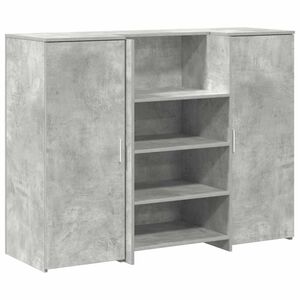 vidaXL Empfangstheke Betongrau 135x50x103,5 cm Holzwerkstoff