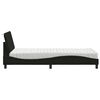 vidaXL Bett mit Matratze "Hanko" Schwarz 90x190 cm Stoff