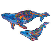 UNIDRAGON 172-tlg. Holzpuzzle Milky Whales Medium 33x20 cm