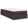 vidaXL Ottoman-Bett mit Matratze Dunkelbraun 90x200 cm Stoff