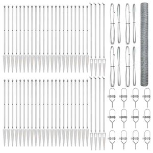 vidaXL Zaunpfosten Silber