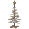 vidaXL Weihnachtsbaum mit St&auml;nder Braun 90 cm Massivholz Teak