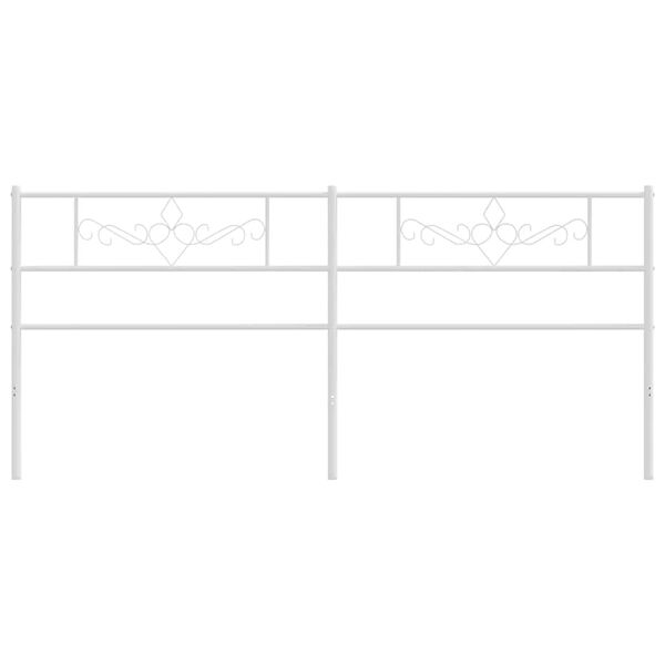 vidaXL Ersatz-Kopfteil Metall Wei&szlig; 180 cm
