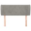 vidaXL Kopfteil mit Ohren Hellgrau 93x23x78/88 cm Samt