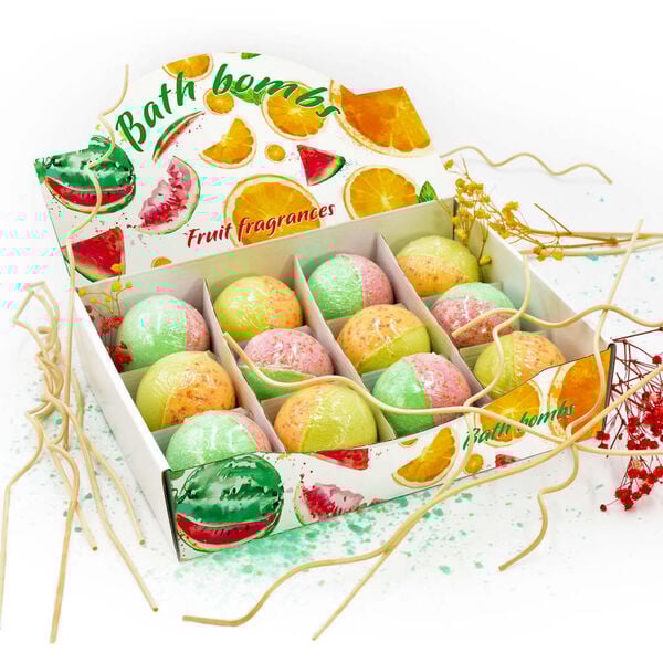 vidaXL Badebomben 24 Stk. Nat&uuml;rliche &Auml;therische &Ouml;le