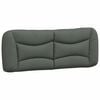 vidaXL Bett mit Matratze "Hvar" Dunkelgrau 140x200 cm Stoff