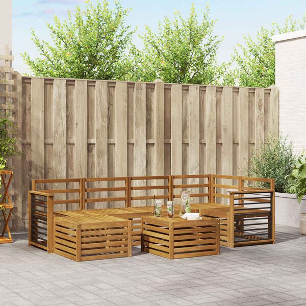 vidaXL Sofagarnituren Natur Massivholz Akazie