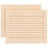 vidaXL Schrankt&uuml;ren Lamellen-Design 2 Stk. 39,5x49,4 cm Massivholz
