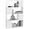 vidaXL Bücherregal Raumteiler Weiß 80x24x124,5 cm Holzwerkstoff