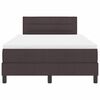 vidaXL Boxspringbett mit Matratze Dunkelbraun 120 x 200 cm Stoff