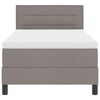 vidaXL Boxspringbett mit Matratze mit Kopfteil Taupe 90 x 200 cm Stoff