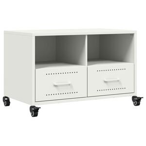 vidaXL TV-Schrank Wei&szlig; 68x39x43,5 cm Stahl
