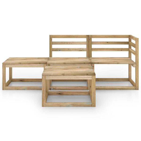 vidaXL 4-tlg. Garten-Lounge-Set Gr&uuml;n Impr&auml;gniertes Kiefernholz